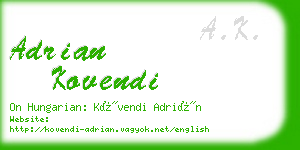 adrian kovendi business card